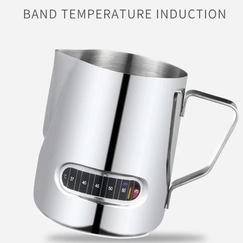 Milk Frothing Pitcher 350 ml, Stainless Steel Latte Art Jug
