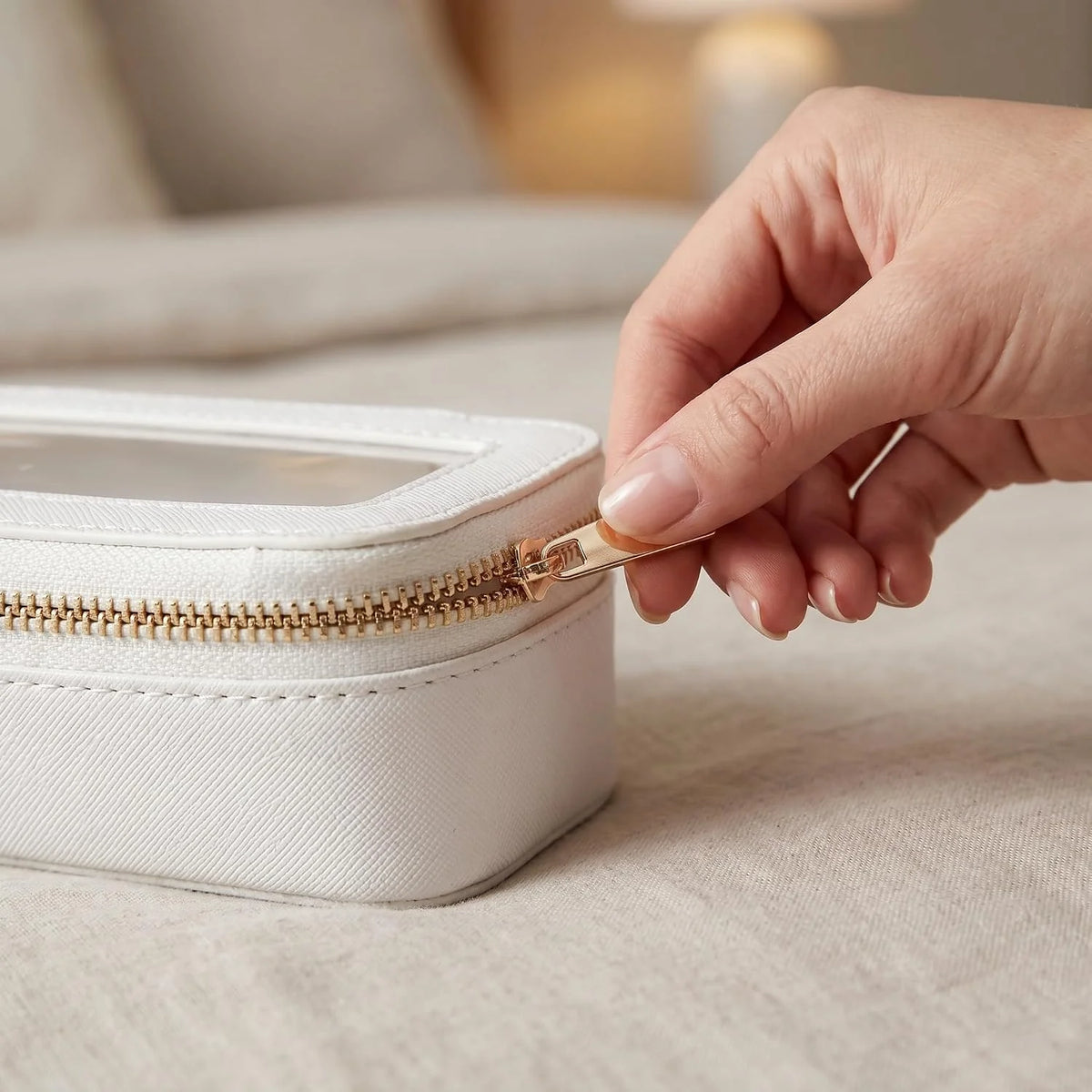 Makeup Bag with Clear Window, Waterproof Travel Zipper Case – image 6
