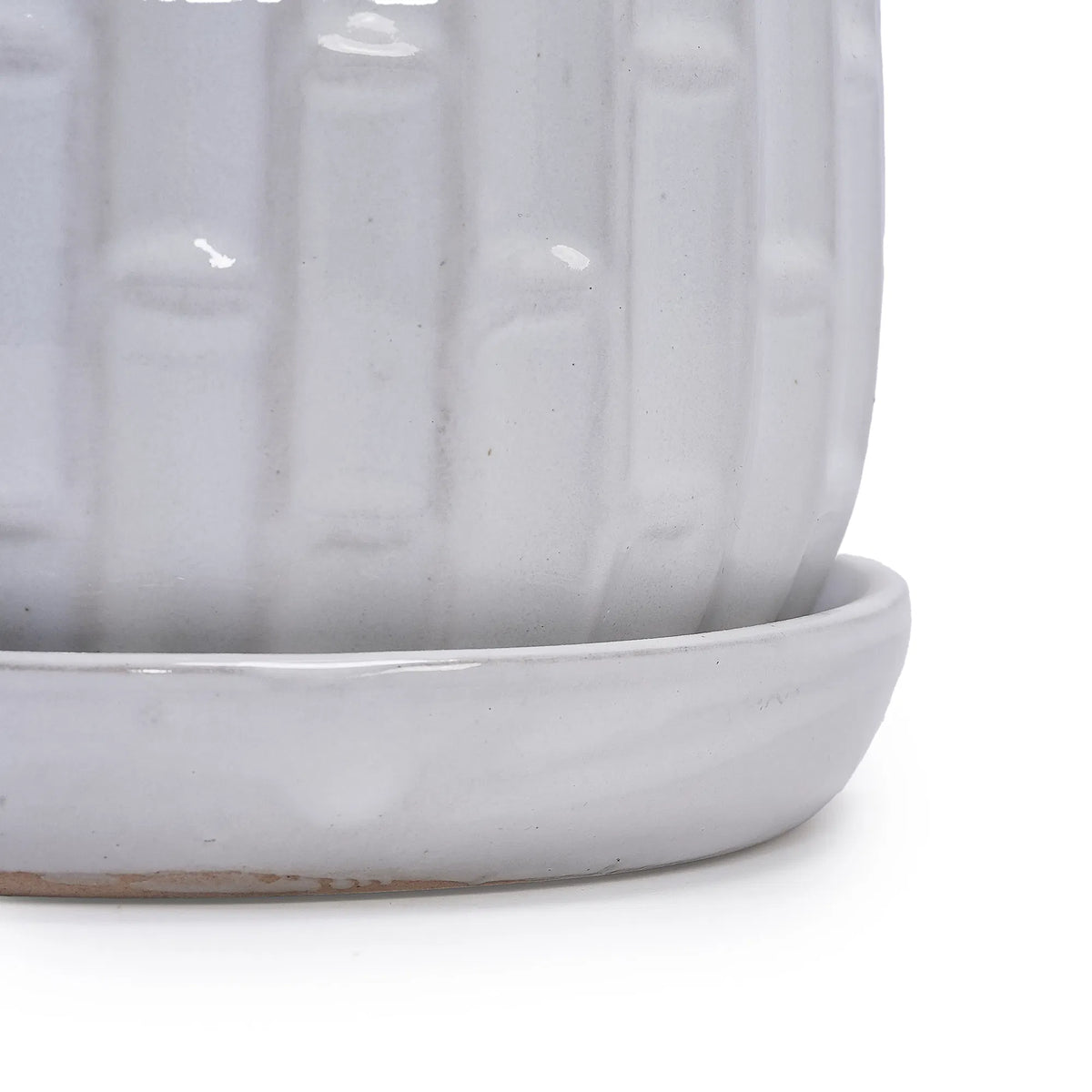 Ceramic Planter Set of 2, White Glazed 6 and 8 in Orchid Pots – image 17