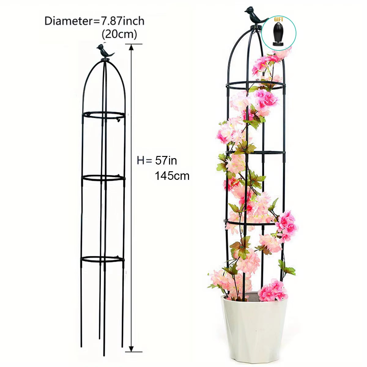 Garden Obelisk Trellis - Tower Plant Support for Climbing Vines – image 8