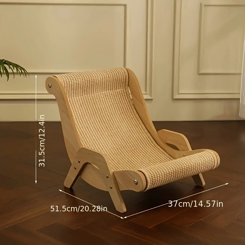 Sisal Cat Scratcher - L-Shaped Wood Scratching Board – image 2