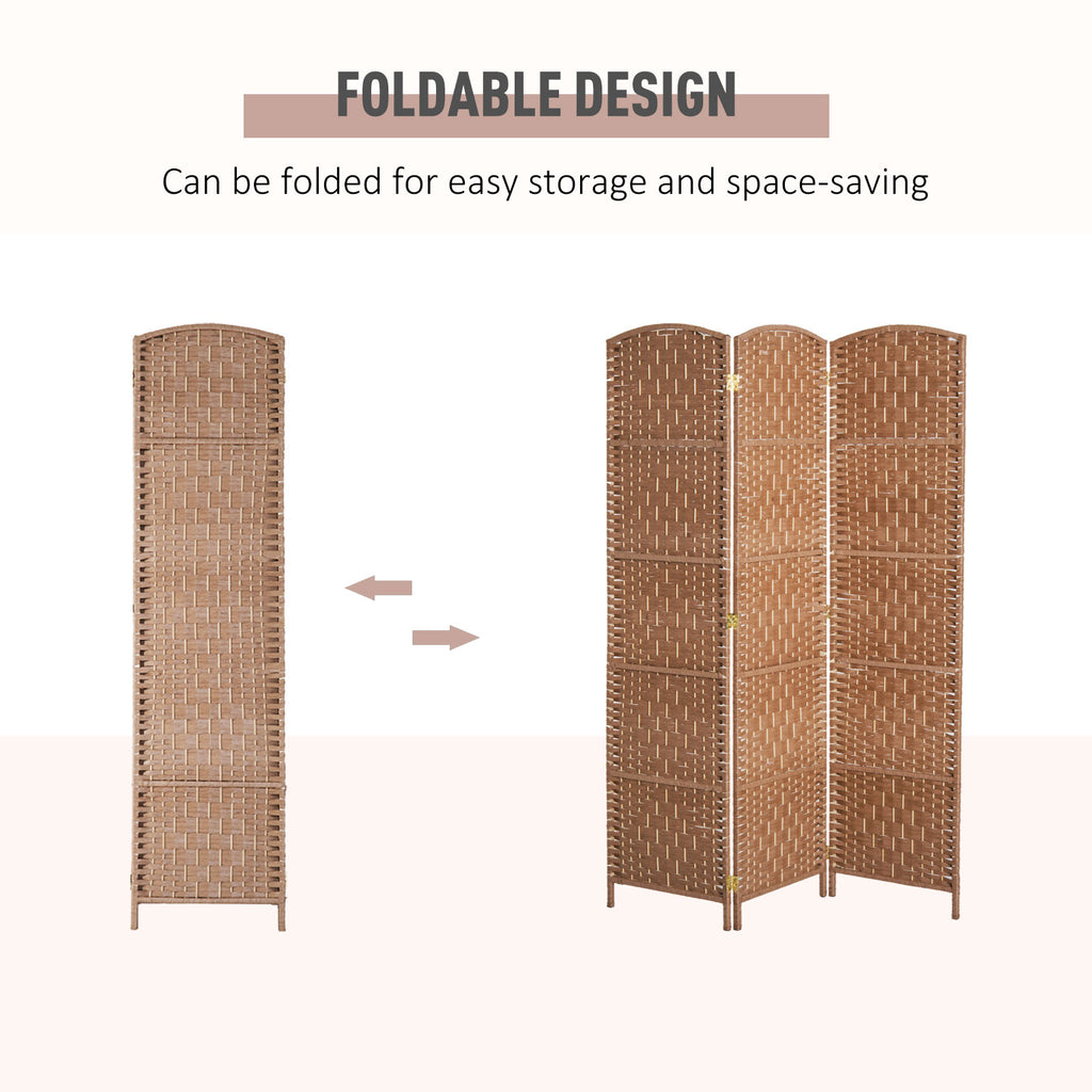 6 Ft Wicker Weave 3-Panel Folding Privacy Screen – image 5
