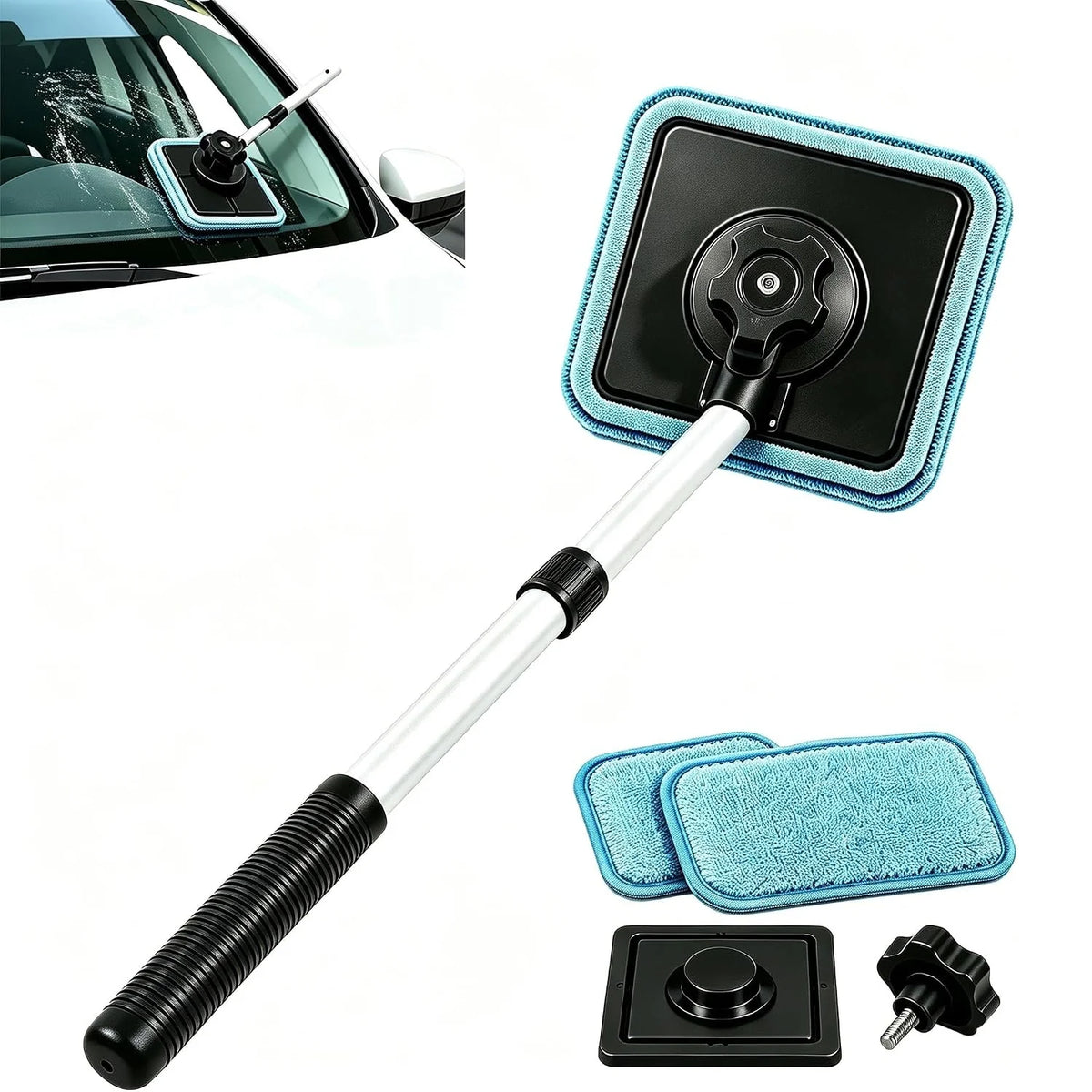 Magnetic Windshield Cleaner – Double-Sided Car Glass Cleaning Tool