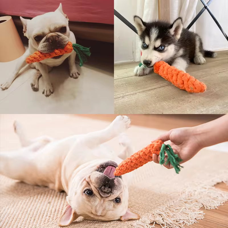 Braided Rope Dog Chew Toy - Durable Puppy Teething Toy