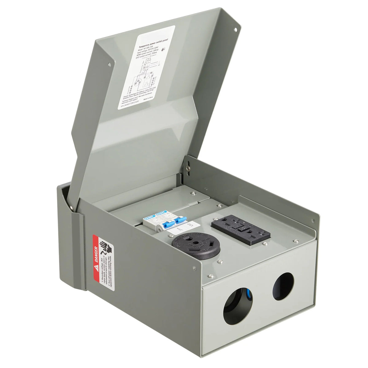 RV Power Outlet Panel, 30 Amp and 20 Amp GFCI, Weatherproof – image 10