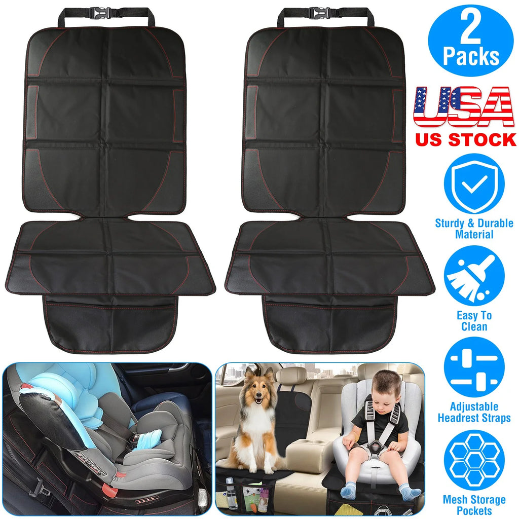 Car Seat Protector Mat 2 Pack Thick Padded Seat Cover
