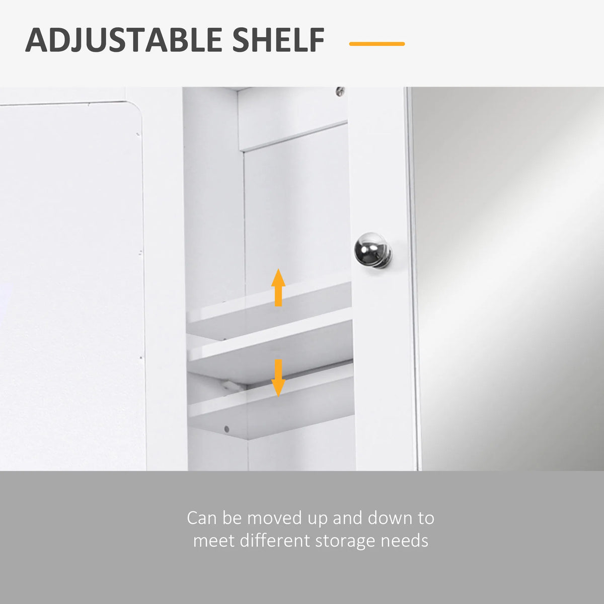 Medicine Cabinet, Wall-Mounted Mirror Cabinet with Double Doors – image 7