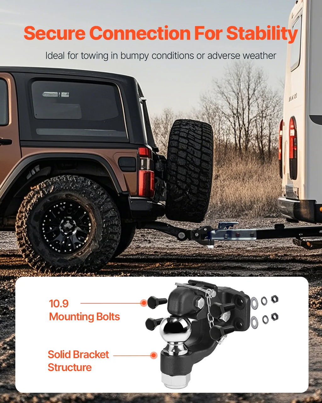 Pintle Hook Hitch Combo with 2-5/16 in Ball, 30,000 lb Towing – image 3