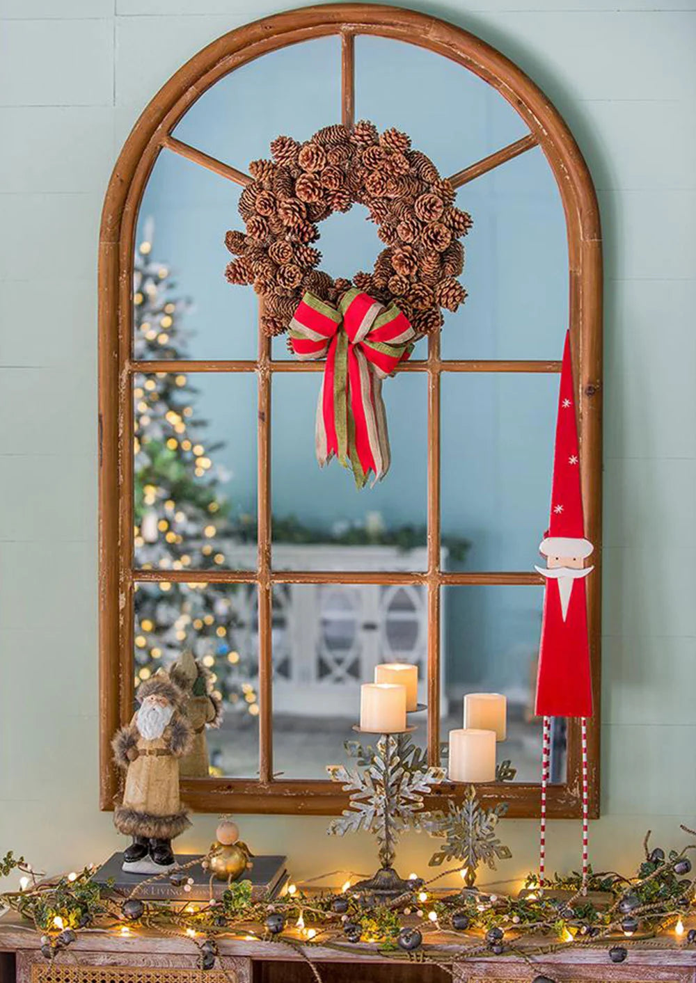 Rustic Santa Figurines 2 Pack, Christmas Table Decorations – image 7