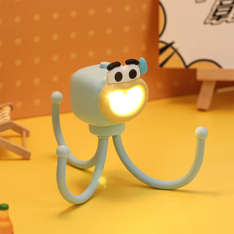 Flexible Octopus Night Light - Mini Bendable LED Reading Lamp