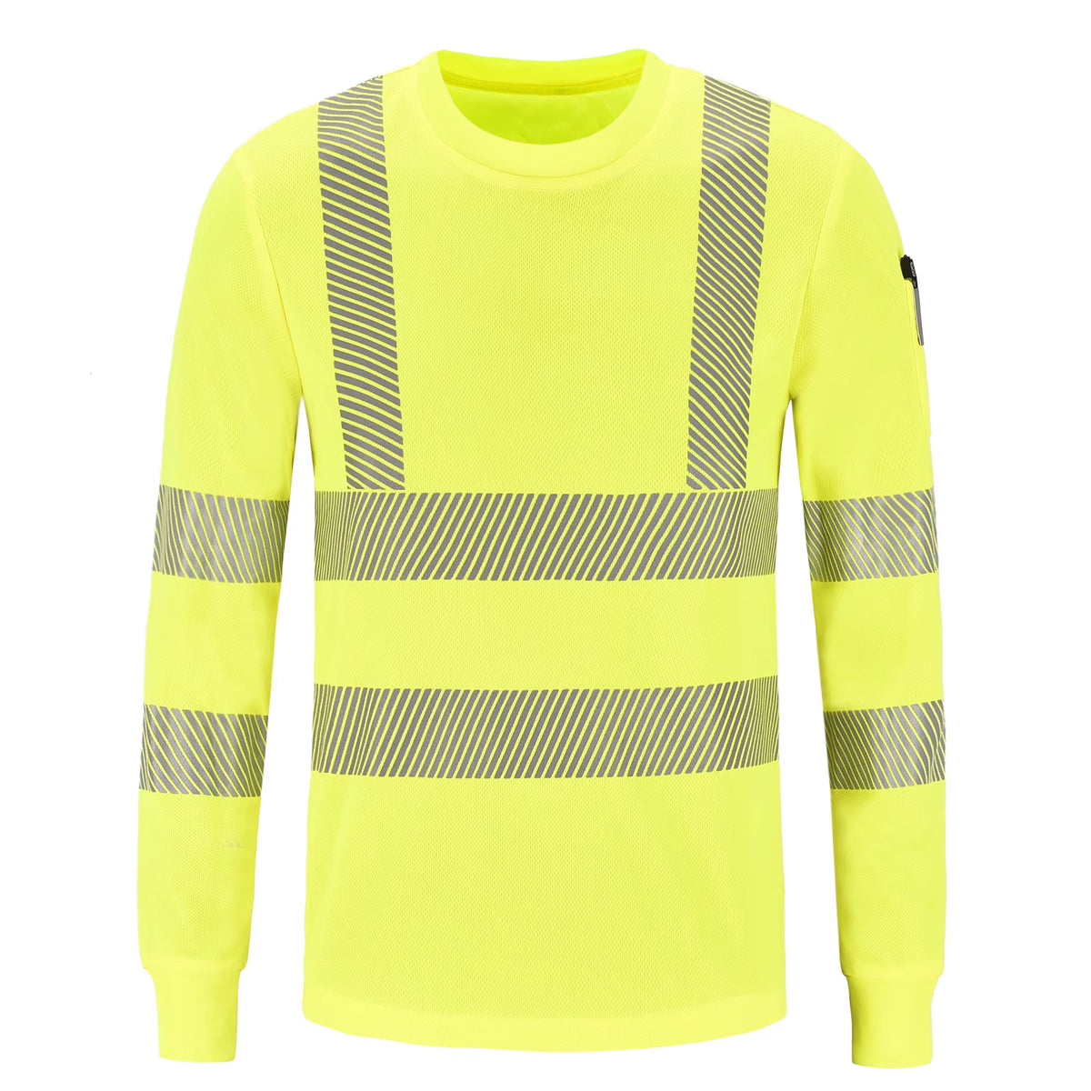 Workwear Hi-Vis Long Sleeve Safety Shirt with Reflective Tape