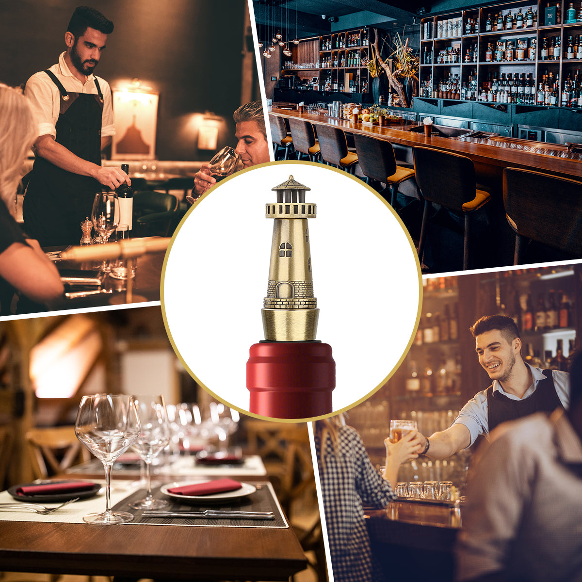 Lighthouse Wine Stopper – Zinc Alloy Bottle Stopper – image 5