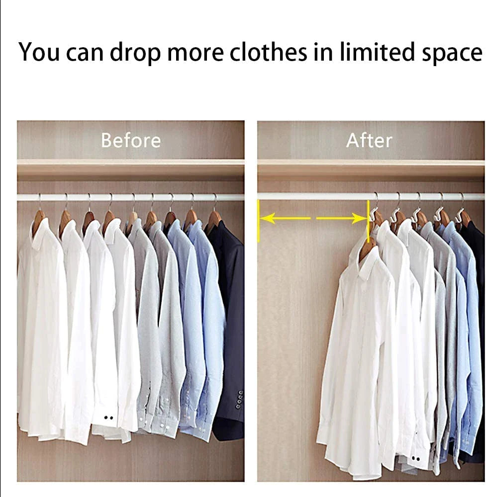 Hanger Connector Hooks – 40 Pc Space-Saving Closet Hanger Clips – image 3