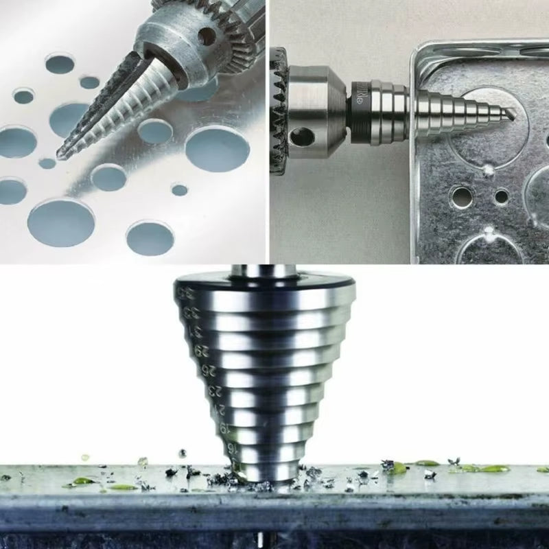 Step Drill Bit 5-35mm 13-Step HSS Titanium Coated Hole Cutter – image 5