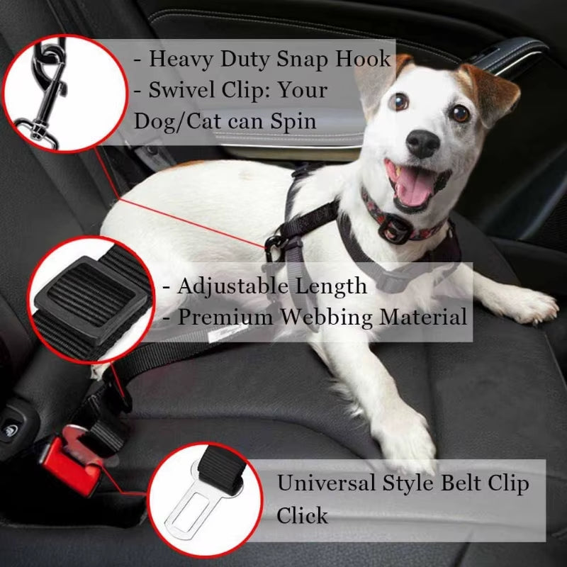 Adjustable Pet Car Seat Belt Safety Lead – image 2