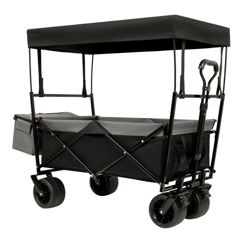 480 lb Collapsible Wagon with Canopy, Mosquito Net & 7in Wheels – image 2
