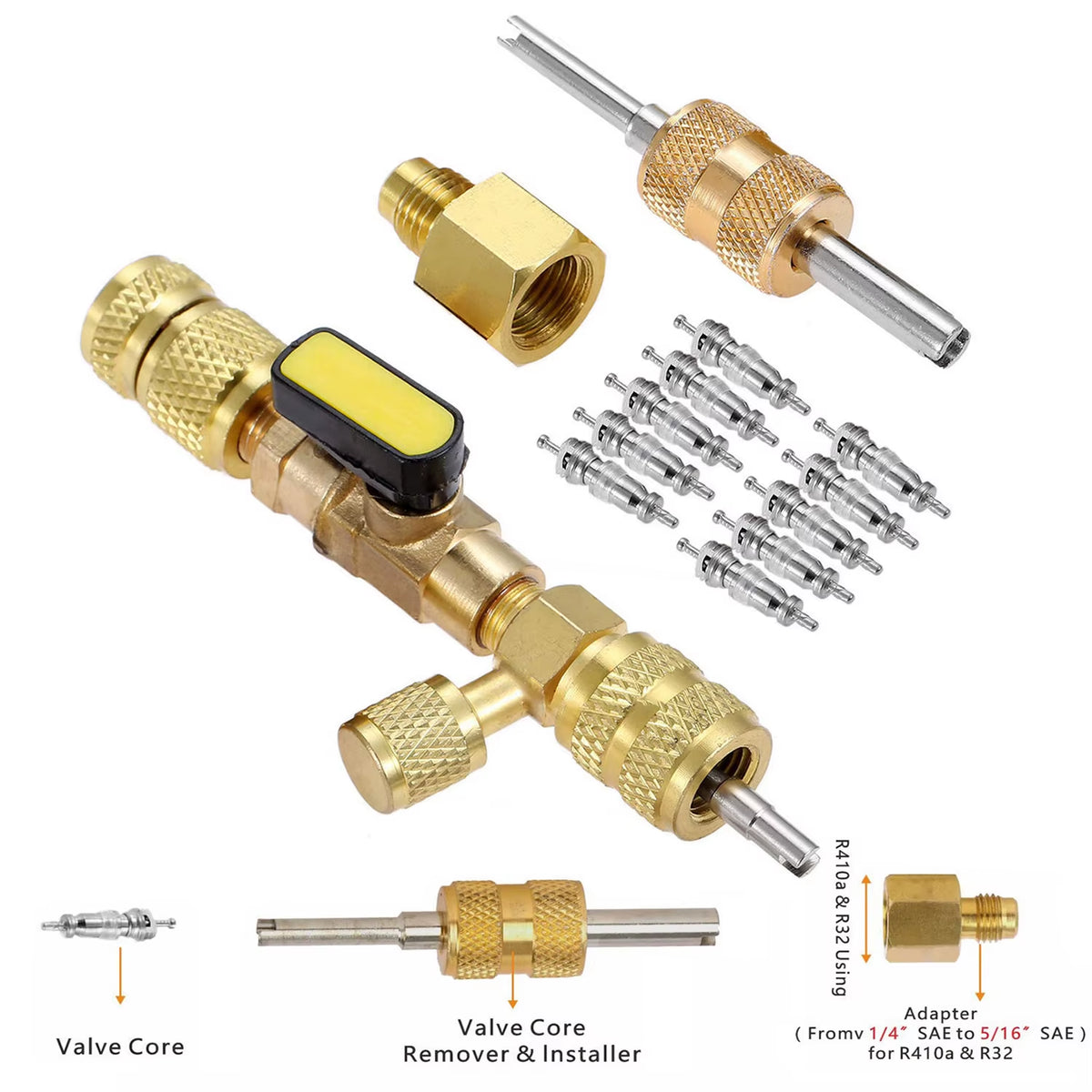 HVAC Valve Core Remover Installer – 1/4 and 5/16 in Ports