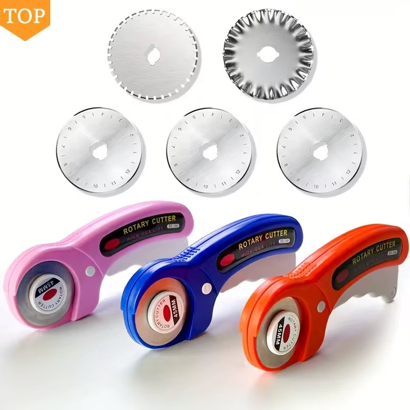 Rotary Cutter 45mm with 5 Replacement Blades and Safety Lock – image 2