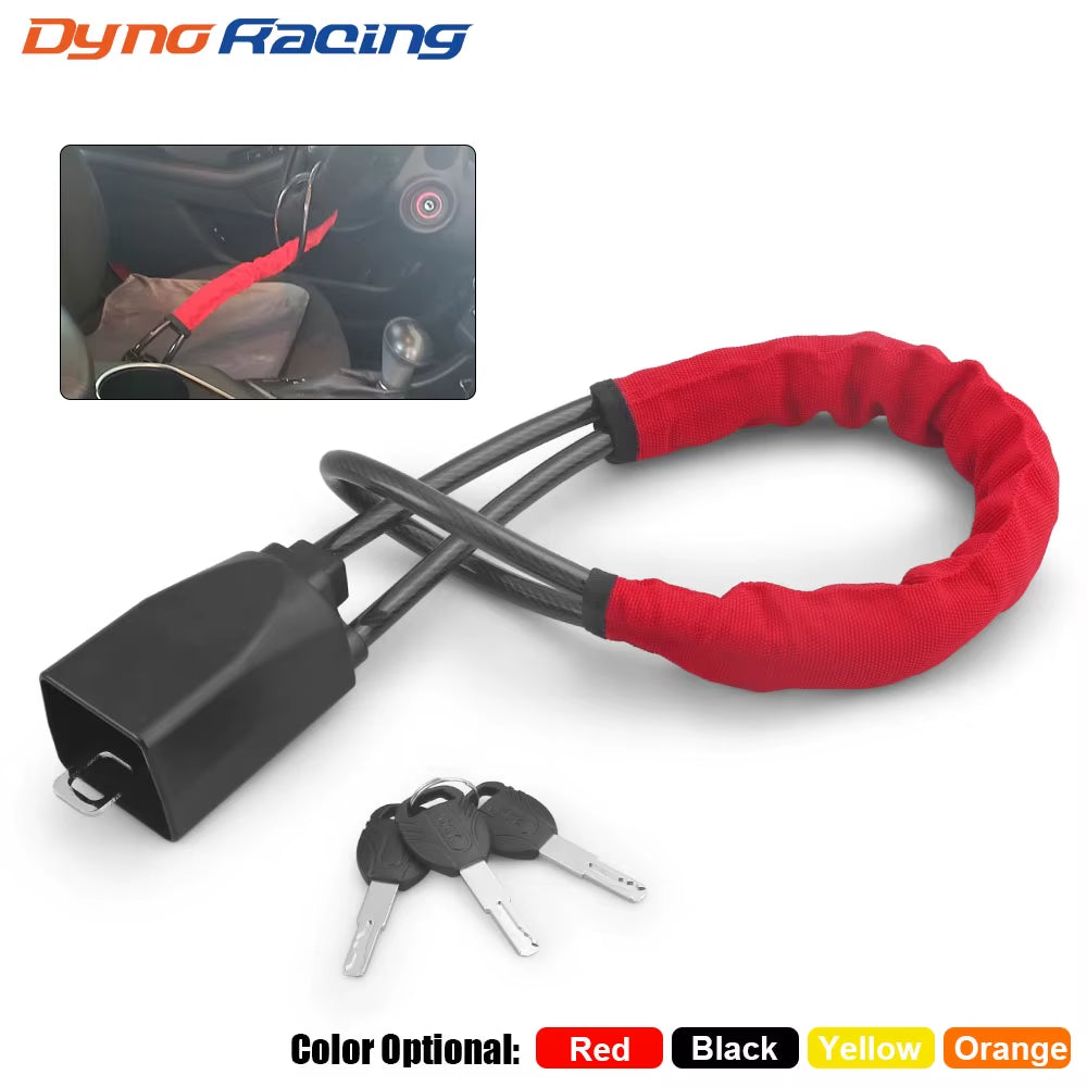 Steering Wheel Lock – Seat Belt Anchor Anti-Theft Cable Lock – image 2