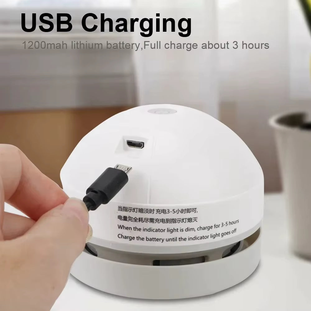 Mini Cordless Car Vacuum - USB Rechargeable Handheld Desk & Car Dust Cleaner