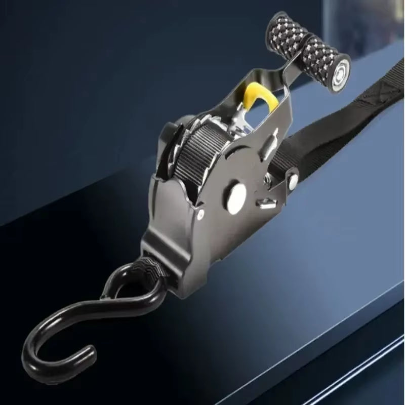 Retractable Ratchet Tie Down Straps for Cargo, Motorcycle, and Car – image 5