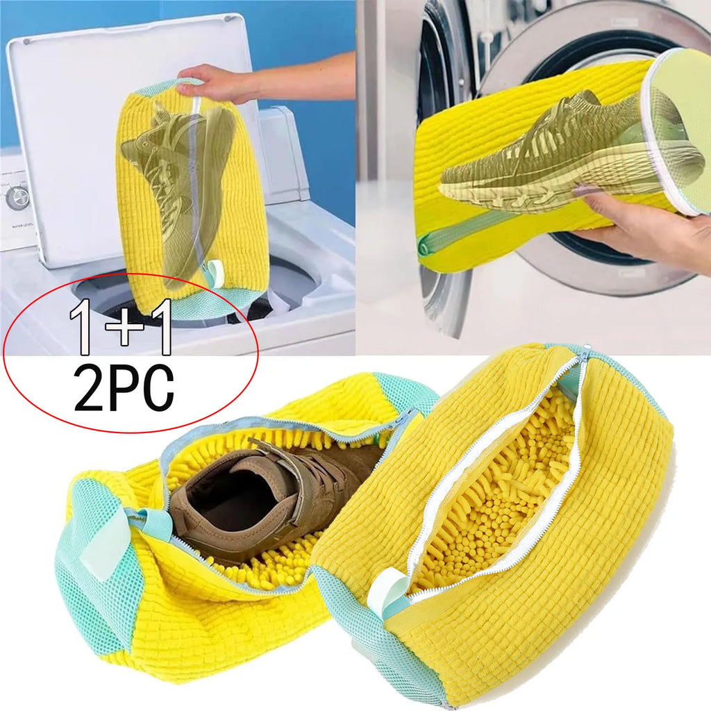 Shoe Laundry Bag, Padded Sneaker Wash Bag with Zipper – image 3