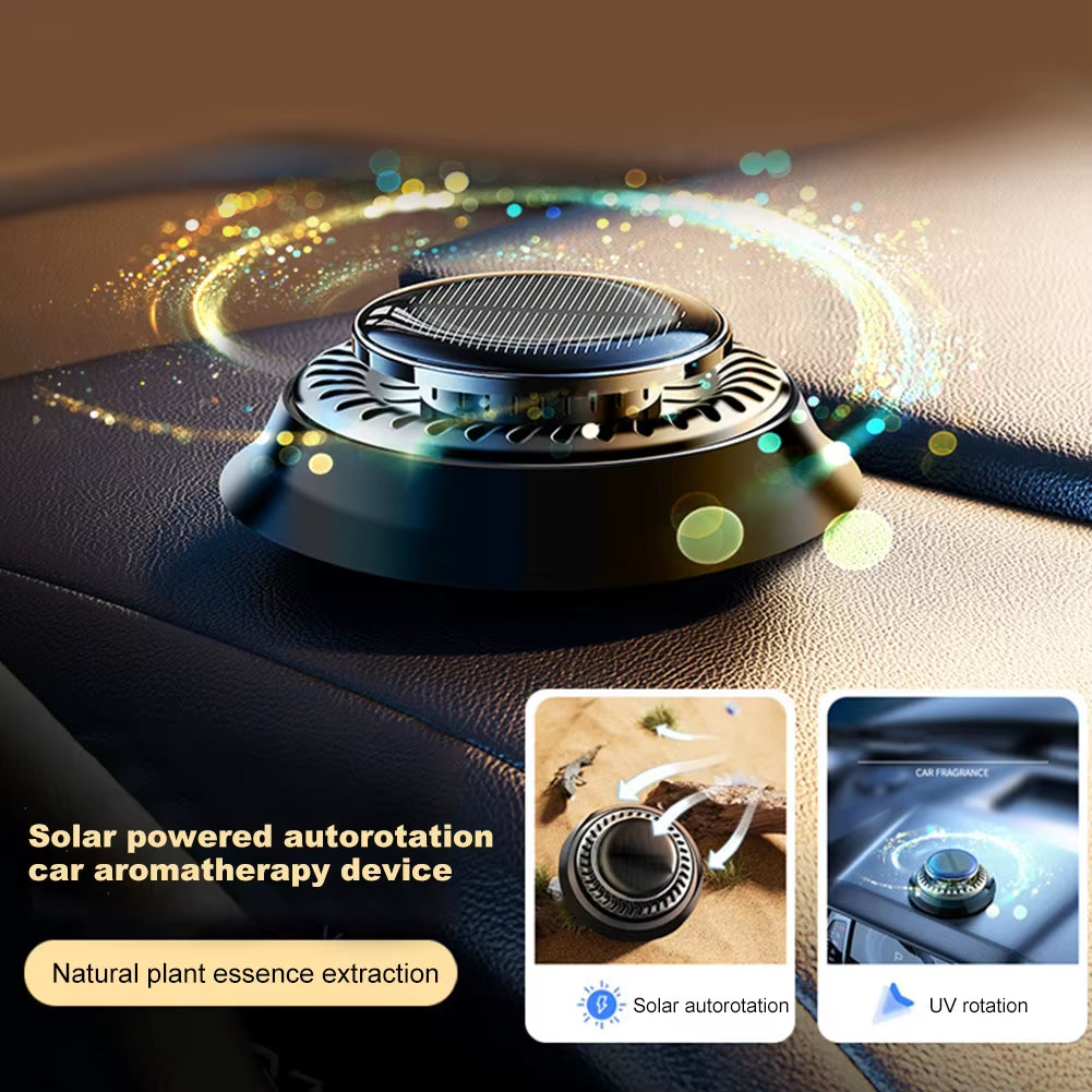 Solar Rotating Car Air Freshener - Dashboard Aromatherapy Diffuser