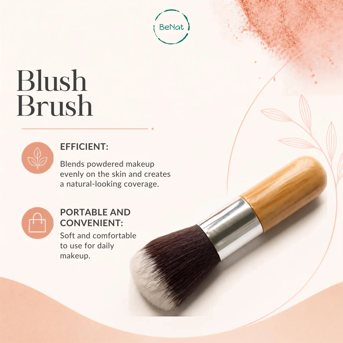 Blush Brush – Dense Synthetic Powder Makeup Brush – image 5