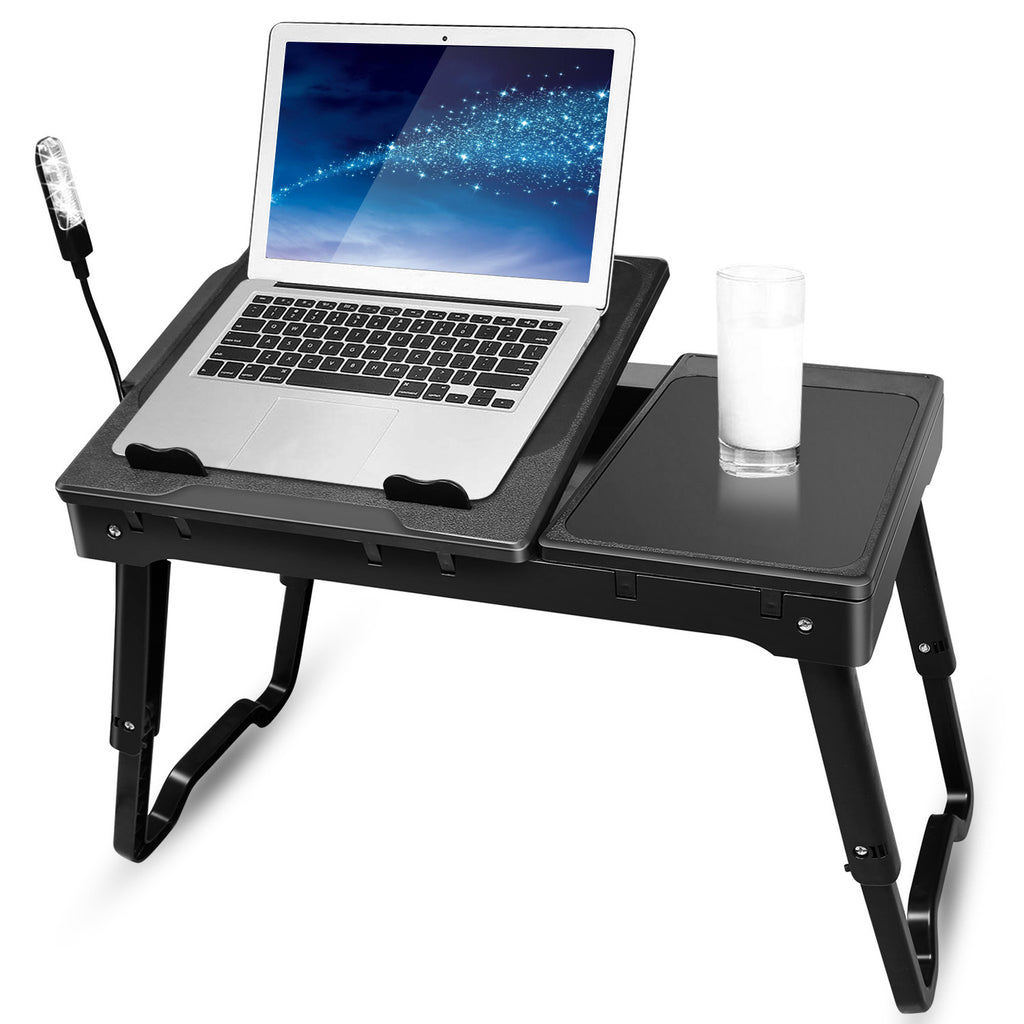 Foldable Laptop Bed Tray with Cooling Fan, LED Light and USB Ports – image 10