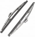Stainless Steel Wiper Blade 12 in, Universal Windshield Wiper for Cars