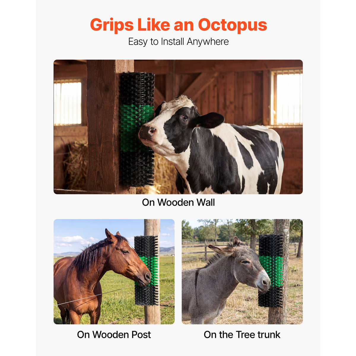 Livestock Scratching Brush for Goats, Cattle and Horses