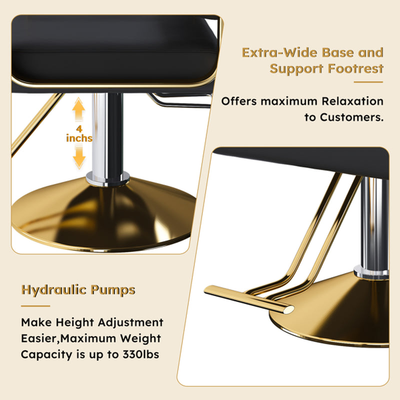 Hydraulic Pump Hairdressing Chair, 360 Swivel Non-Tilting Styling Seat – image 6