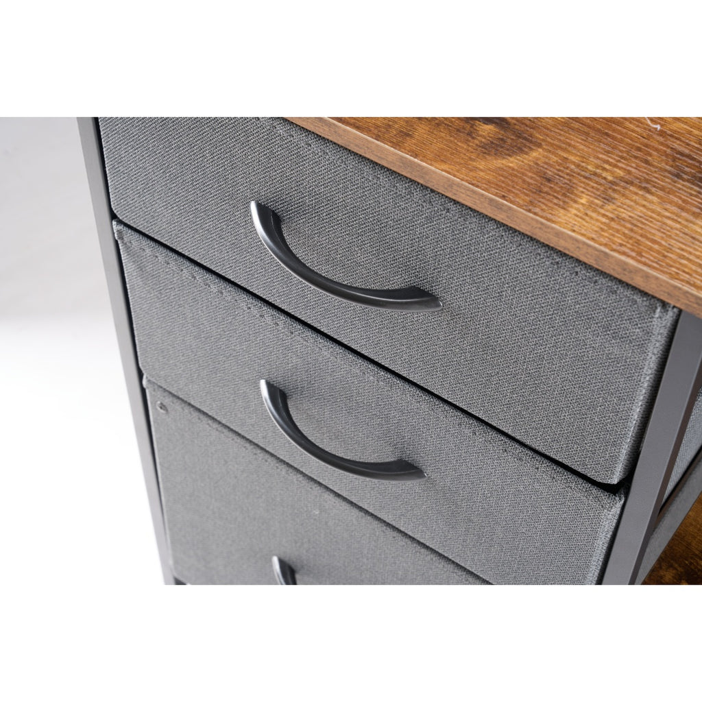 Rolling Printer Stand with Storage, 3-Tier Mobile Filing Cabinet – image 8