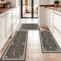 Kitchen Rug Set of 3, Washable Boho Non-Slip Rugs and Runner