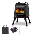 Camping Wood Stove Portable Detachable Iron Panel Fire Box