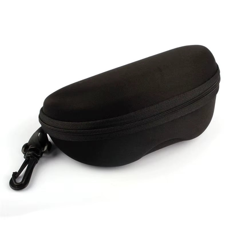 Sunglasses Case, Hard EVA Zipper Glasses Case in Black