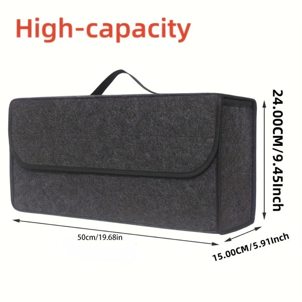 Soft Felt Car Trunk Storage Box with Dividers – image 6