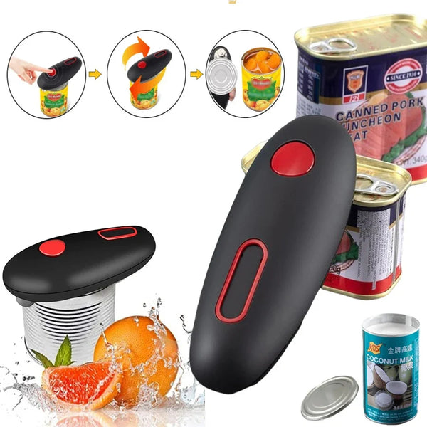 Electric Can Opener - One-Touch Hands-Free Smooth Edge