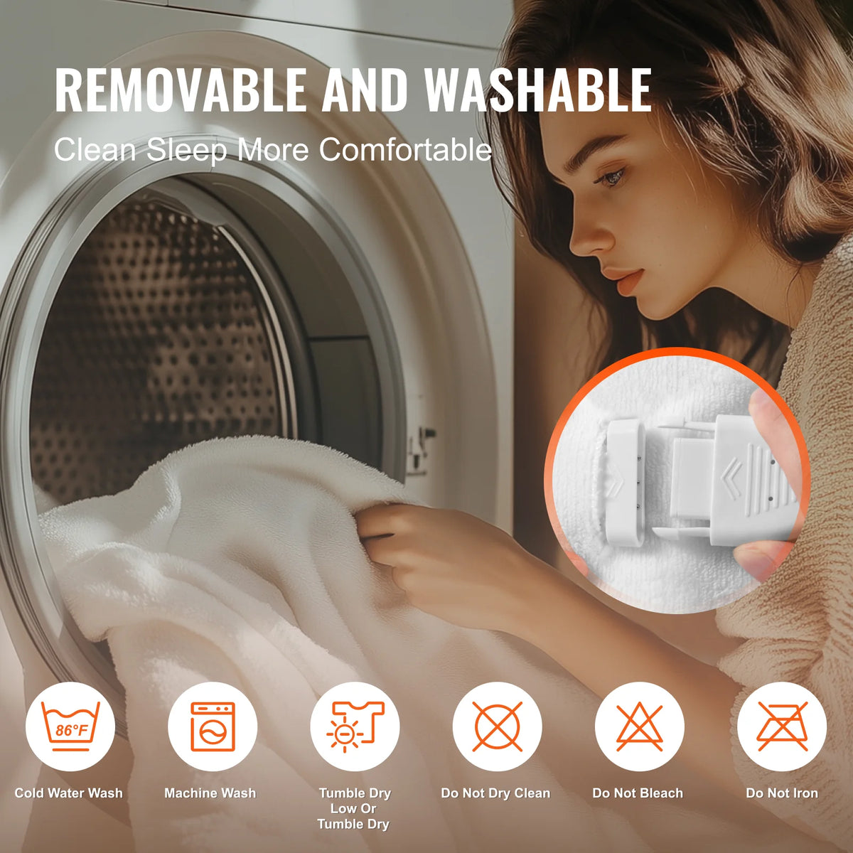 Heated Mattress Pad Queen 60x80 in, Dual Zone 5 Heat Settings – image 6