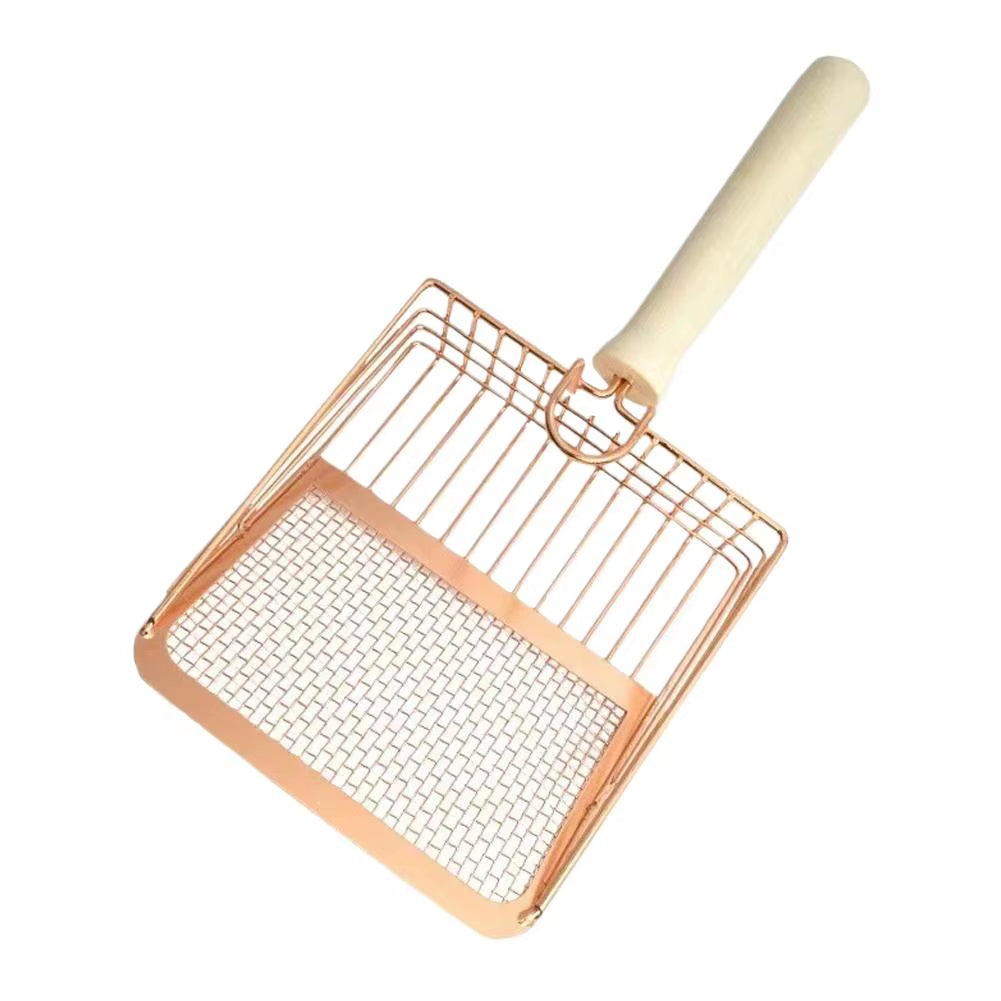 Stainless Steel Cat Litter Scoop - Long Handle Metal Sifter – image 2