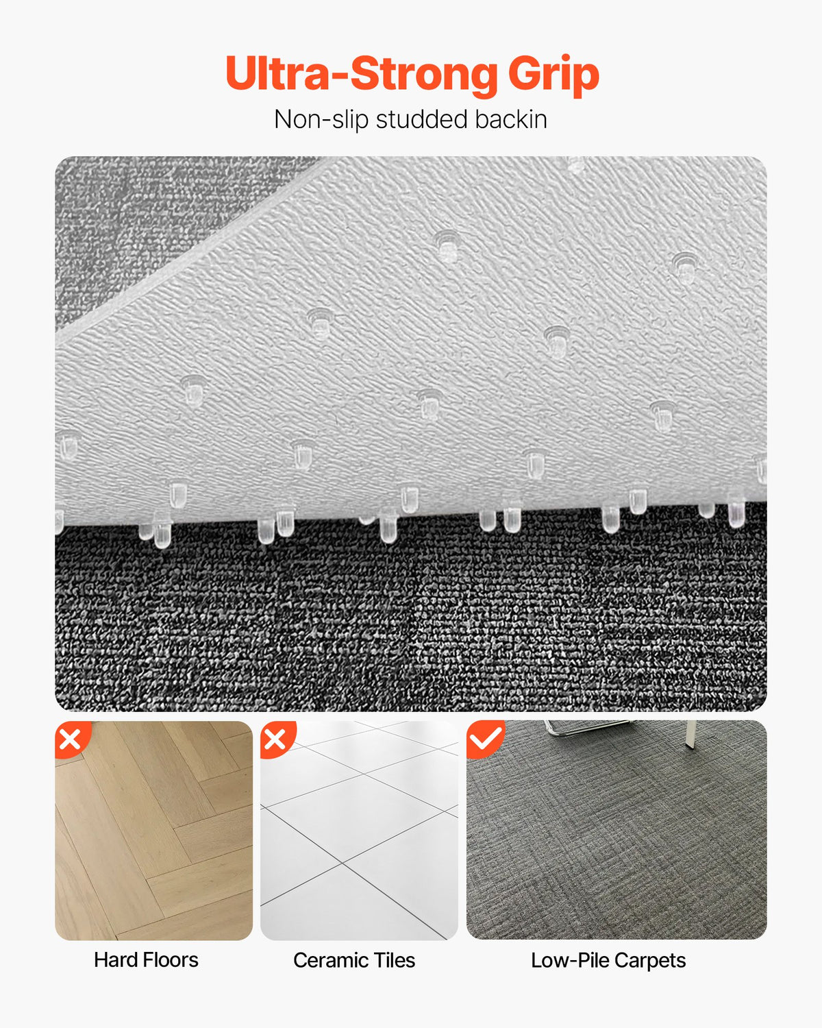 Office Chair Mat for Low Pile Carpet, 60 x 46 in – image 4