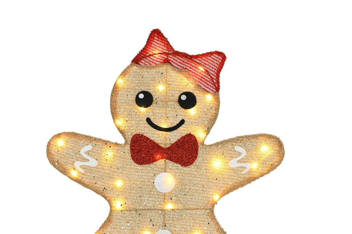 Gingerbread Man Cup Light-Up Christmas Decoration Set