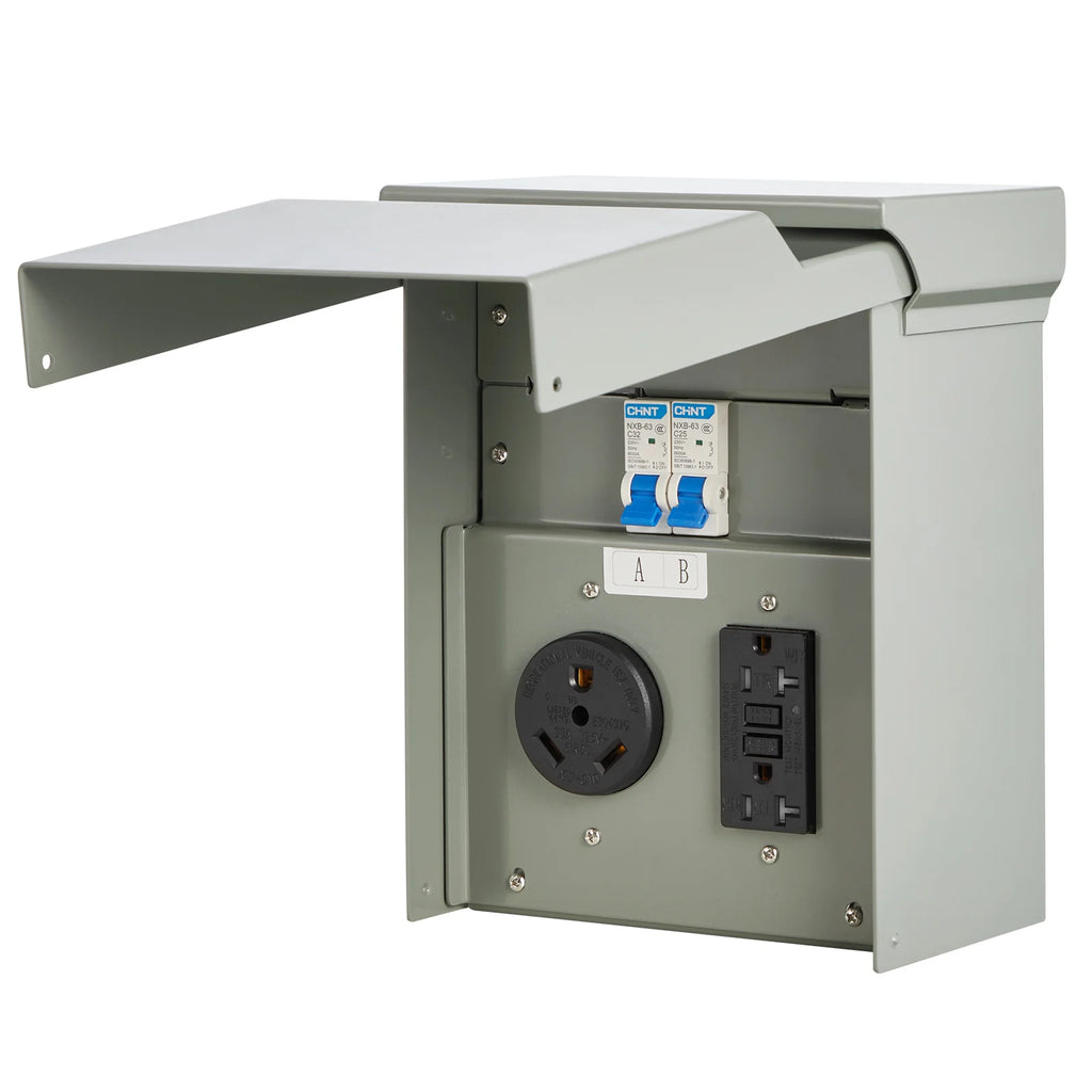 RV Power Outlet Panel, 30 Amp and 20 Amp GFCI, Weatherproof – image 9