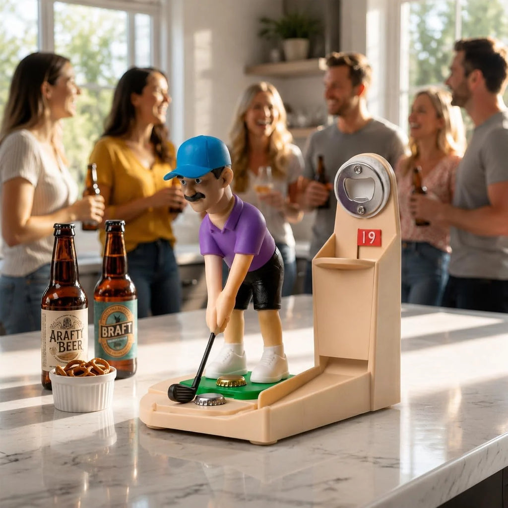 Golf Bottle Opener Game with Cap Launcher for Home Bar – image 3