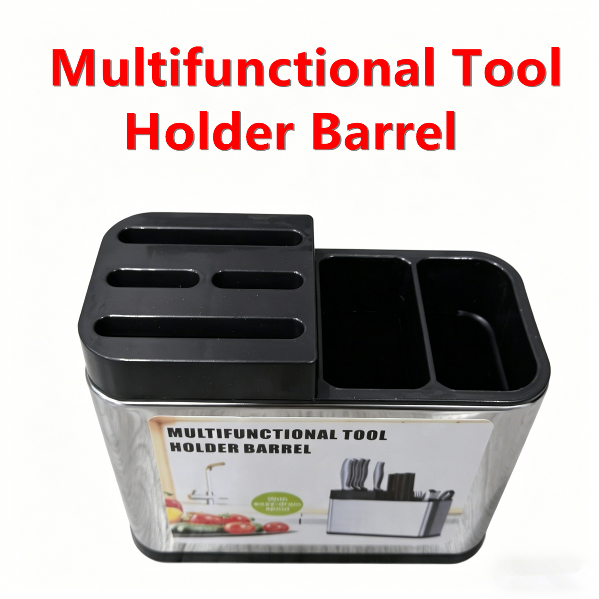 Utensil Holder - 3 Compartment Cutlery Drying Rack – image 4