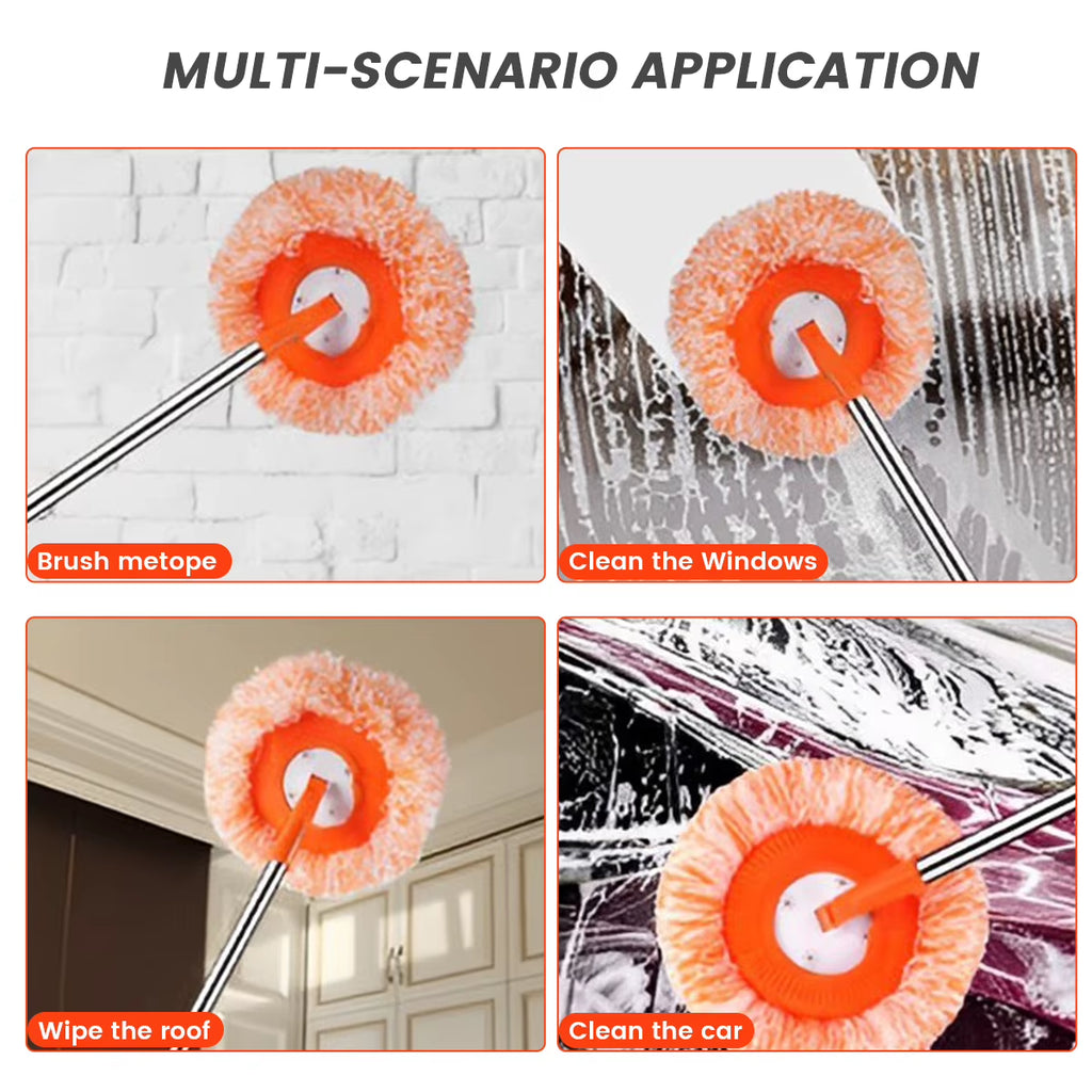 Microfiber Dust Mop Set – 360° Round Mop with 4 Pads – image 7