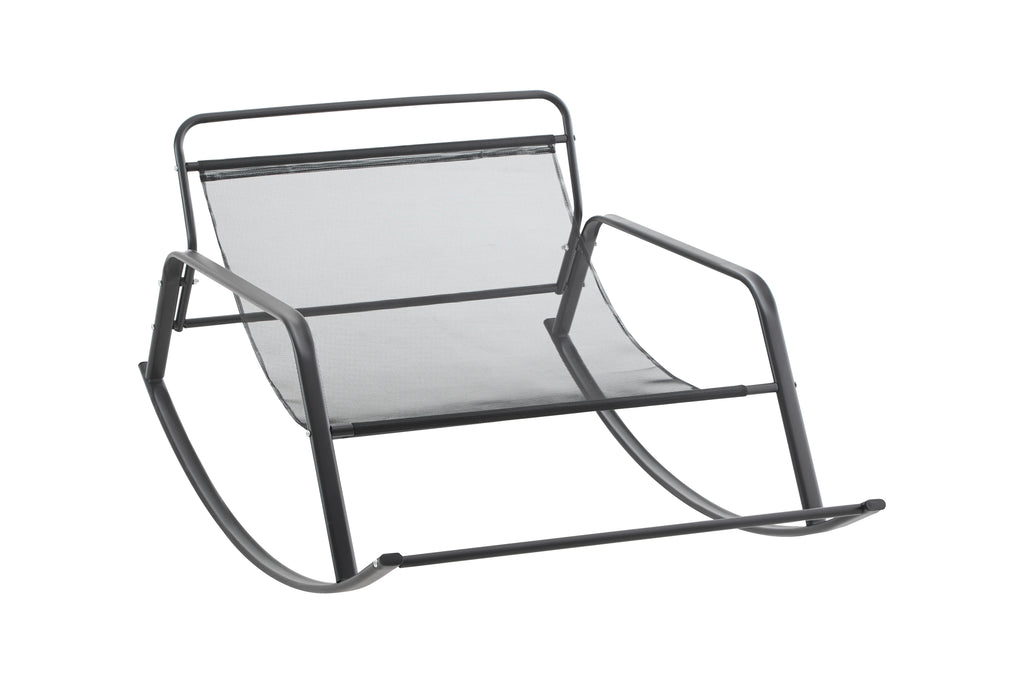 Extra-Wide Faux Leather Rocking Lounge Chair, White – image 7