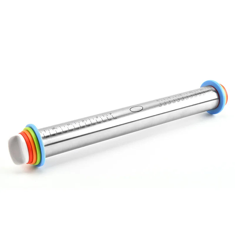 Adjustable Rolling Pin 43Cm - Stainless Steel Fondant Roller