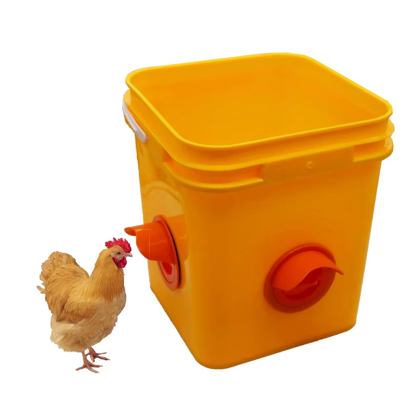 Farm Chicken Feeder Port Kit, 4 Rainproof No-Waste Ports for Buckets – image 2