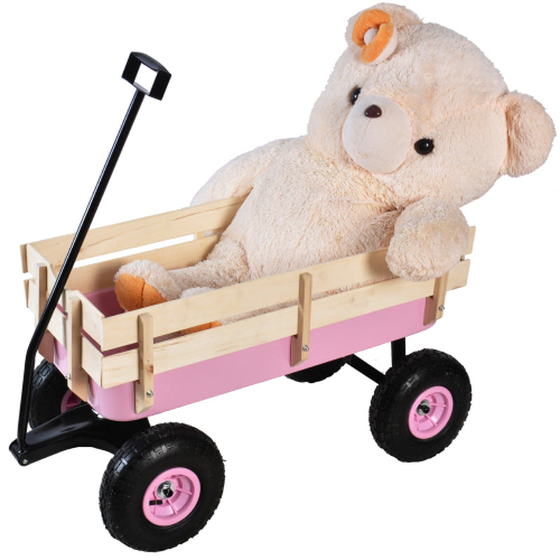 All Terrain Garden Wagon with Wood Railing and Air Tires, 176 lb – image 6